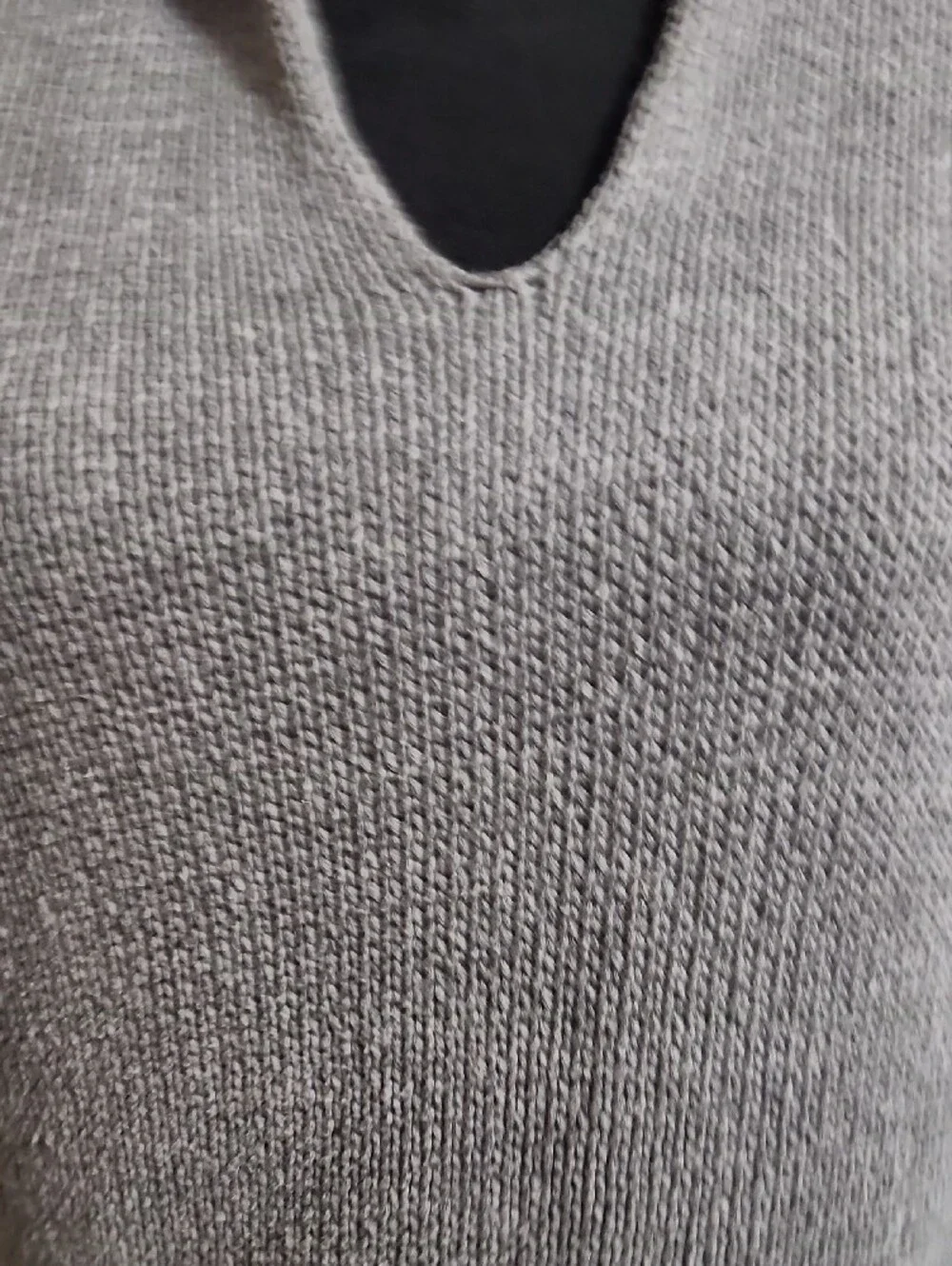Old Navy Gray V-Neck Collared Knit Sweater